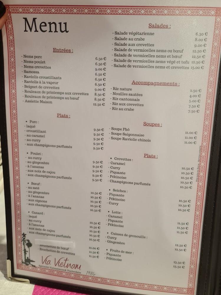 VIA VIETNAM - Menu Image 2