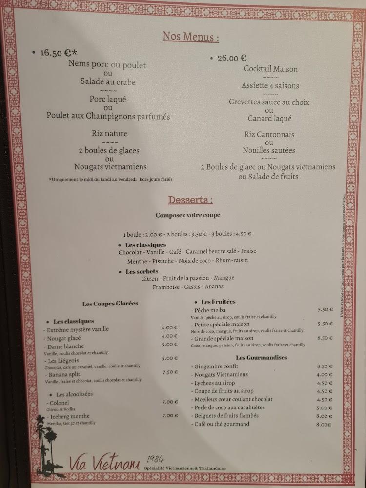 VIA VIETNAM - Menu Image 3
